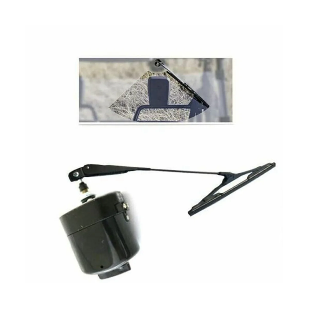 12V Universal Windscreen Wiper Motor with Arm and Blade for Willys Jeep Tractor 01287358