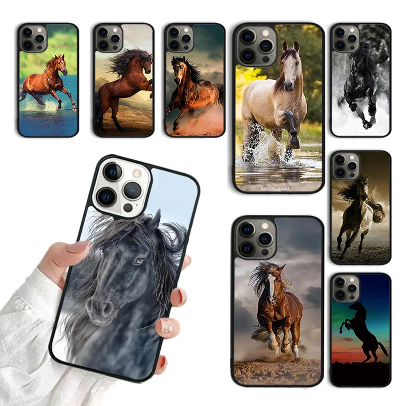 Funda de teléfono con diseño de caballo fresco dominante para iPhone 17 Air 15 16 11 12 13 14 Pro Max, Fundas para iPhone 17 Air Max Plus
