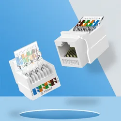 Módulo de red CAT5E UTP, 5 piezas, sin herramientas, Cat5e, Ethernet, RJ45, Keystone, Jack Cat5, Punch-Down, adaptador de Cable de salida de ordenador