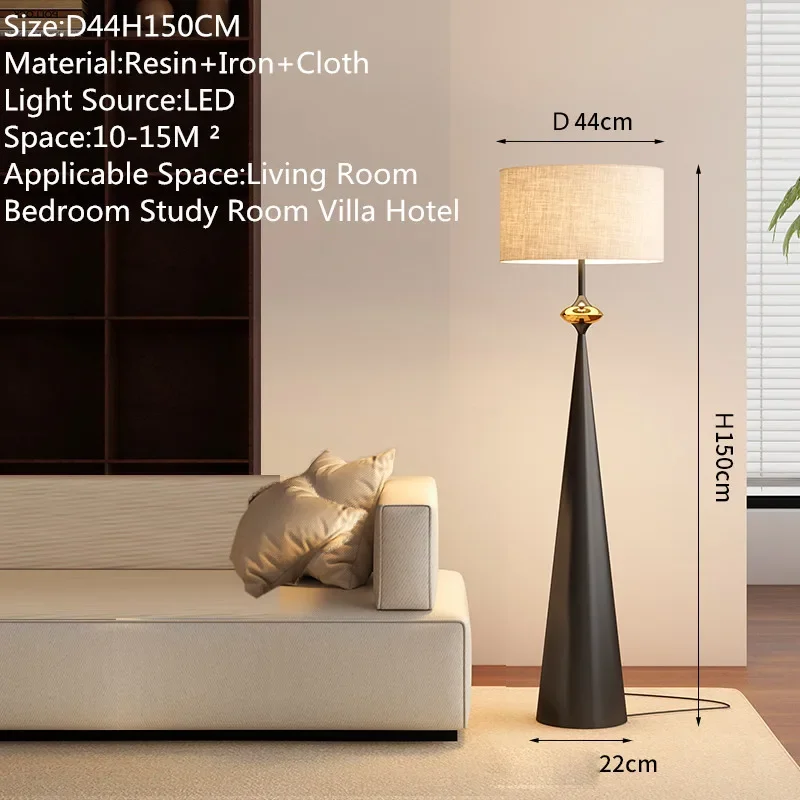 PLLY Contemporary Floor Lamp Luxury Living Room Bedroom Study Villa Hotel LED Retro Creativity Decorative Standing Light