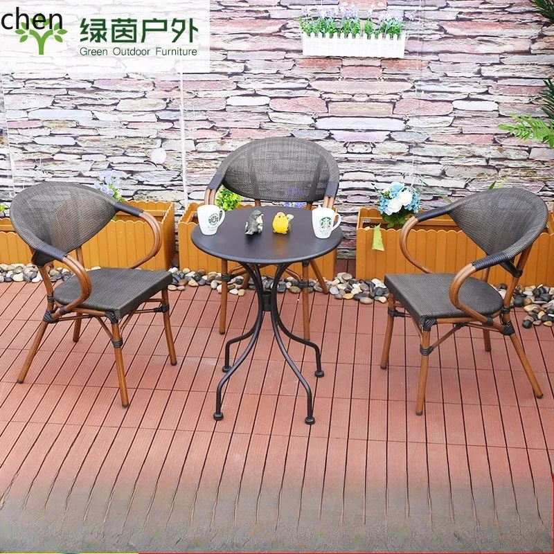 TQH-c13  Outdoor Rattan Table and Chair Outdoor Terrace Garden Leisure Furniture Set