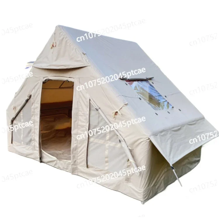 

Outdoor Retro Inflatable Tent, Waterproof Sunshade for Hiking, Cotton Camping Tent, Large Portable Tent