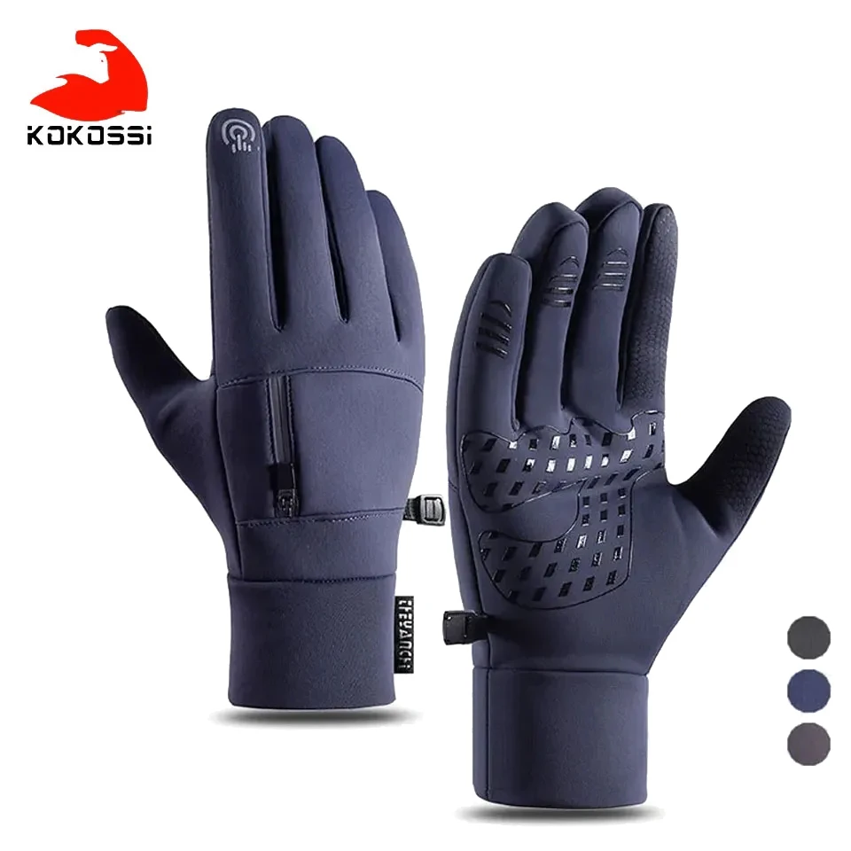 

KoKossi Skiing Gloves Outdoor Sports Warmth Two-finger Cut Waterproof Unisex Snowboard Snow Skiing Gloves Touch Screen Non-slip