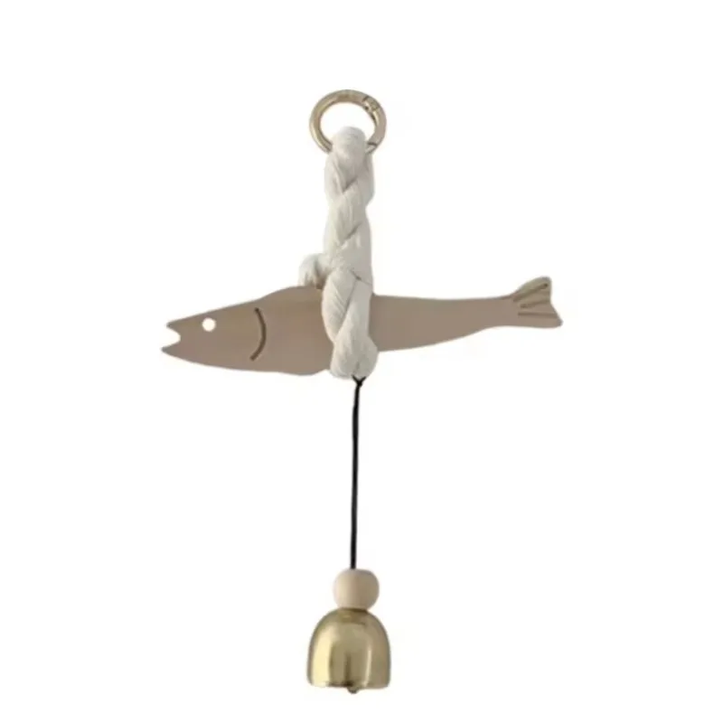 Wall Wooden Door Pendant Ultra-thin Tree Fish Ornament Lightweight Saves Space Wall-mounting Fish Hangable Pollack Charm Crafts