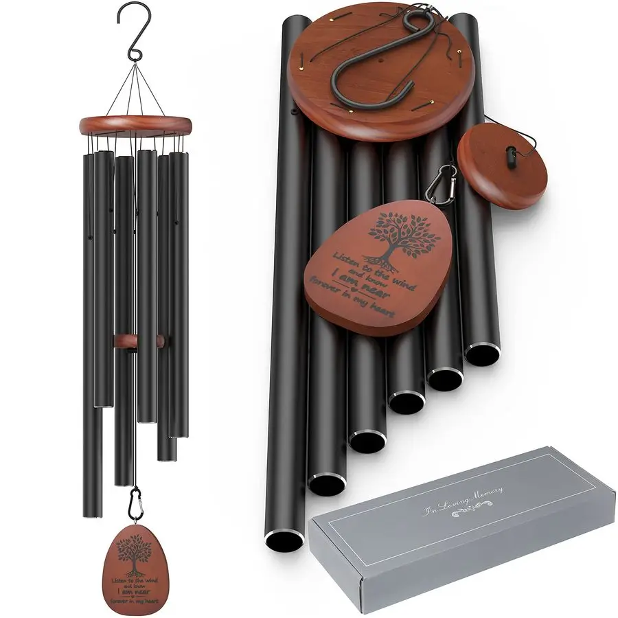 

Sympathy Memorial Wind Chimes for Loss of Loved One,41 inch Large Wind Chimes Outside Deep Tone,Ideal Memorial Bereavement Sympa