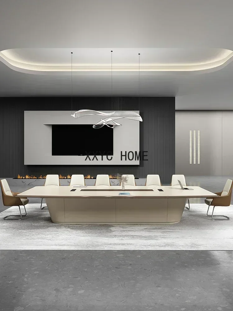 Business Conference Table Long Table and ChairModern Office Meeting Room Workbench Reception Business Meeting Table