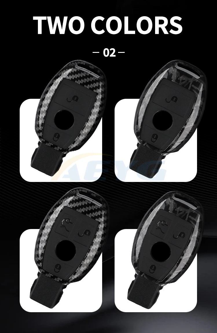 ABS Carbon Faser Auto Schlüssel Fall Abdeckung Für Mercedes Benz A B C E Klasse GLS GLA GLK GLC CLS CLA W204 W205 W212 W463 W176 Zubehör – Detail 5