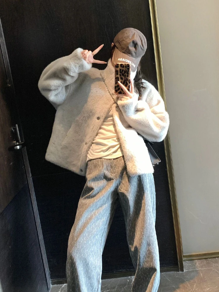 

Утепленные пальто из искусственного меха, женские карнавальные уличные уличные уличные пальто с поясом, соболь, карманы, длинные облегающие накидки, пушистые Ins