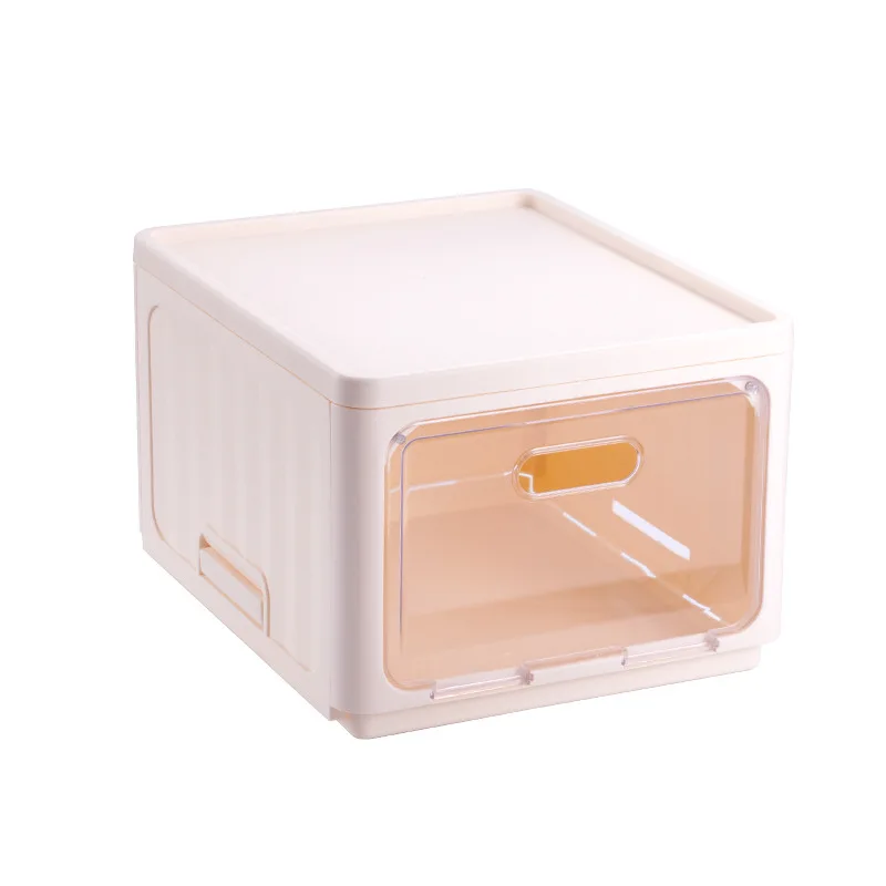 

The new door-opening shoe box is transparent and visual, convenient and tidy, and the storage box can be combined and overlapped