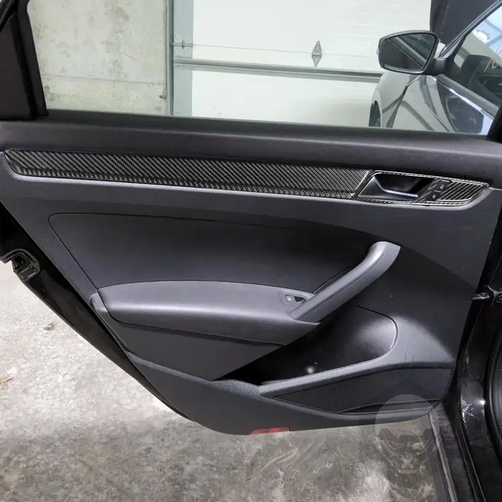 For Volkswagen VW Passat NMS B7 2012-2019Car Accessories Carbon Fiber Interior Door Handle Panel Cover Trim Sticker Modification