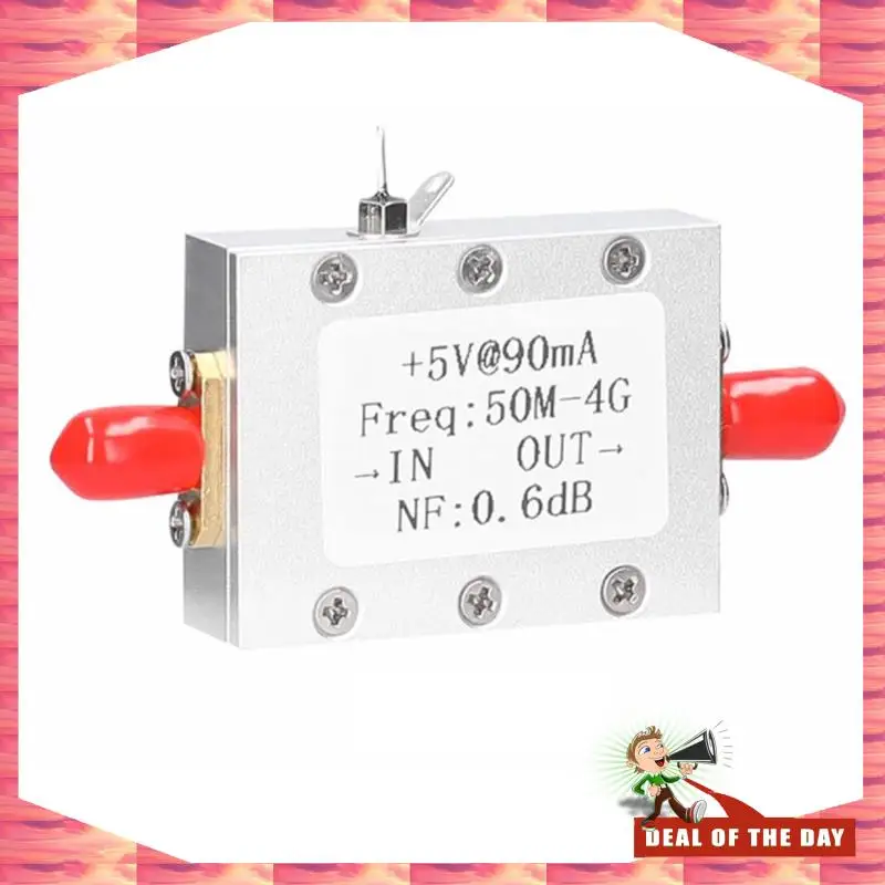24-Hour Delivery RF Amplifier Module Metal RF Amplifier Module Ham Radio Board LNA 50M-4Ghz NF=0.6DB