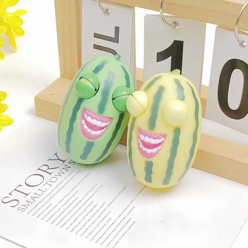 Bunny Slow Rebound Watermelon Pinch Toy Explosive Eye Watermelon Fruit Eyes Popping Out Toys Soft Cartoon Party Favors