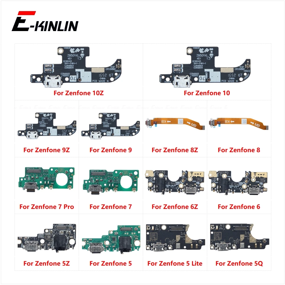 Power Charging Connector Plug Port Dock Board Flex Cable For Asus Zenfone 10 9 8 7 Pro 6 5 Lite 5Q 10Z 9Z 6Z 5Z
