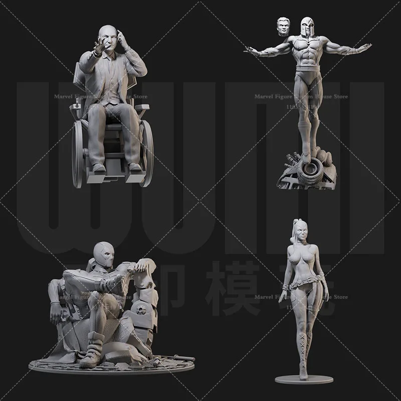 

1/24 1/18 Scale Max Charles Wade Wanda Wilson Superhero Classic Villain DIY Self-assembled GK 3D Resin Un-panited White Doll Toy