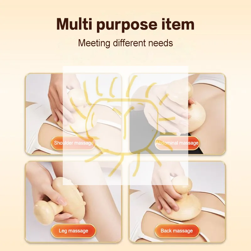 Wooden Mushroom Shape Massage Manual Wood Therapy Massage Tool Anti Cellulite Maderoterapia Lymphatic Drainage For Full Body Use