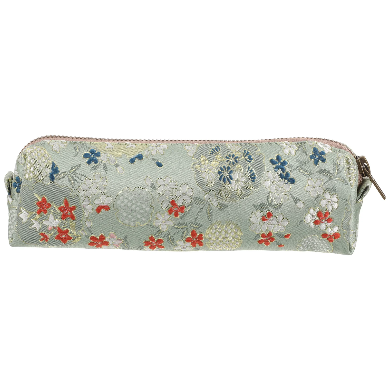 حقيبة القلم المحمولة الأرجواني الصفصاف التطريز مقلمة سعة كبيرة للطلاب ماكياج قلم رصاص المنظم حقيبة أدوات مكتبية المدرسة