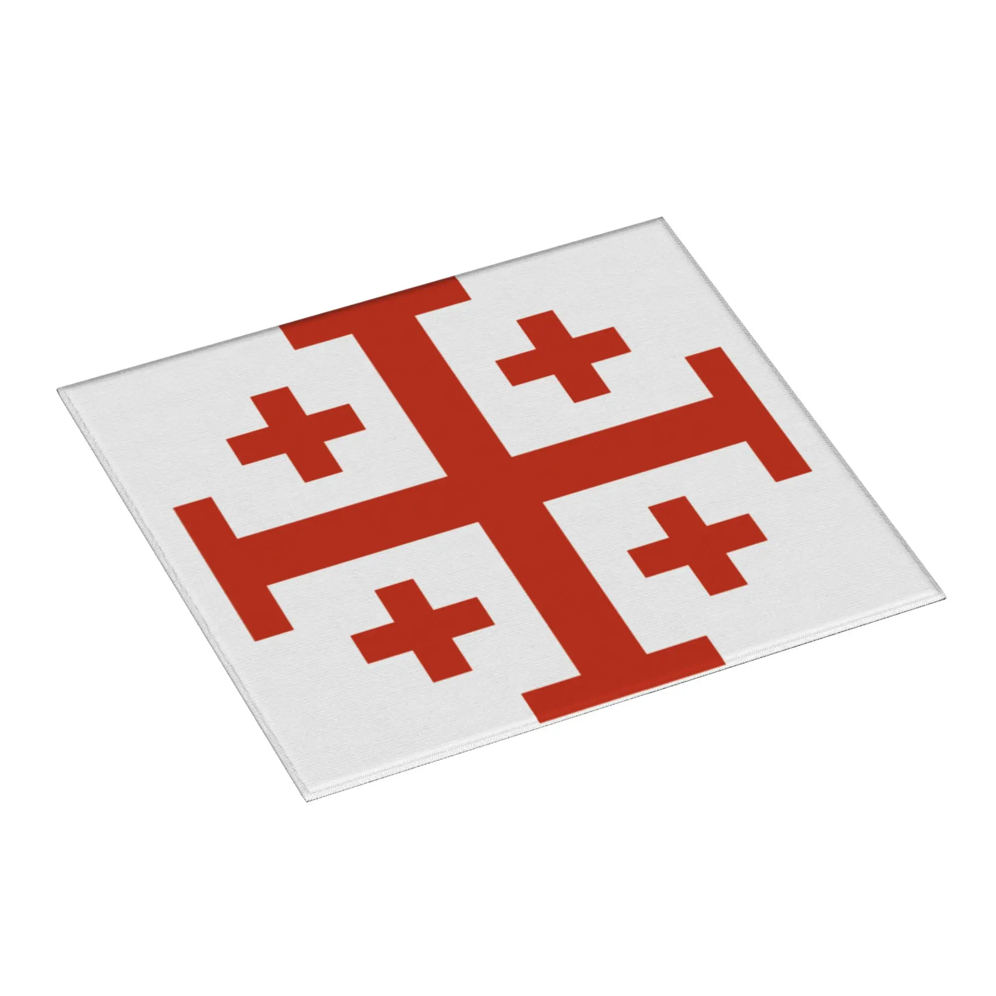 Templar Knight Jerusalem Cross Seal Medieval Warrior Symbol Non‑Slip Waterproof Absorbent Barware Tableware Mat For Kitchen