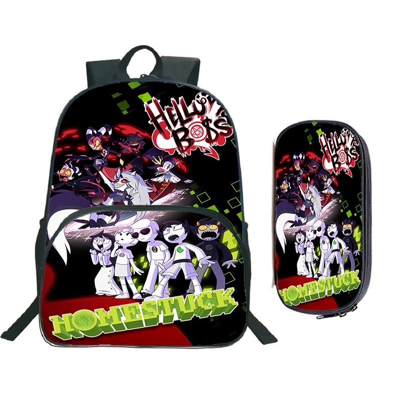 

Homestuck Fun Game, рюкзаки на заказ, детский рюкзак с 3D принтом HOMESTUCK, детская повседневная школьная сумка, сумка-ручка, 2 шт., Mochilas для мальчиков и девочек