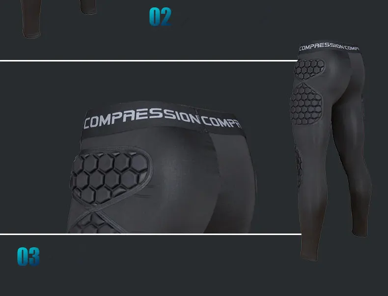 Herren Fußball Torwart Trainingshose EVA Verdickte Schwamm-Knieschoner Schutz Herren Fußball Rugby Knieschutz Hüftpolster Hose Lange Hose – Detail 9