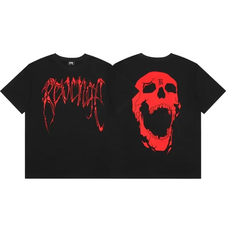 Camisetas Casuales de Manga Corta para Hombre y Mujer, Estilo Hip Hop Americano 2026, Revenge Avenger, Holgadas, Marca FOG, Tendencia Urbana, Color Oscuro