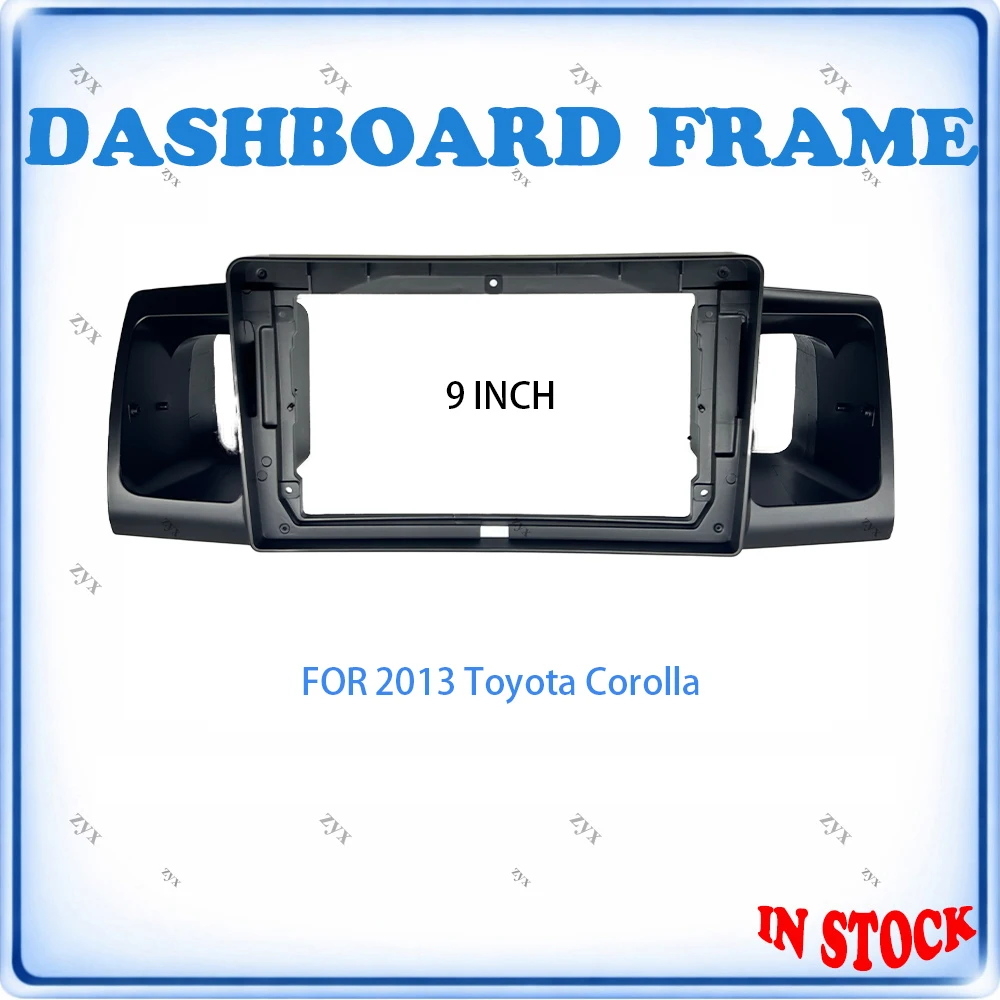 

For Toyota Corolla 2013 9 inch Car Radio Fascia Frame Kit Wiring Harness Power Cable Plug and Play
