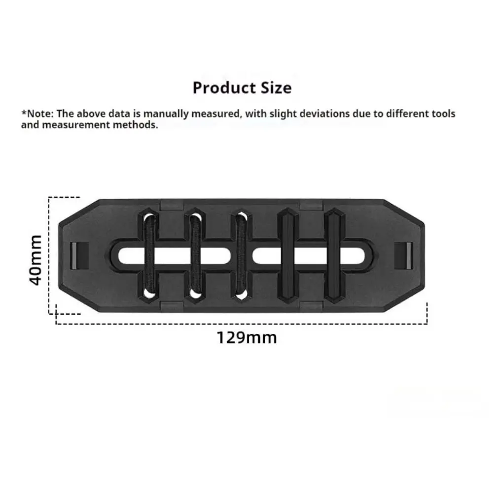Tragbarer Fahrrad-Energiegel-Halter, elastisches Seil, einfach zu bedienende Fahrrad-Aufbewahrungsbox, leichte schwarze Fahrrad-Energieriegel-Schnalle – Detail 1
