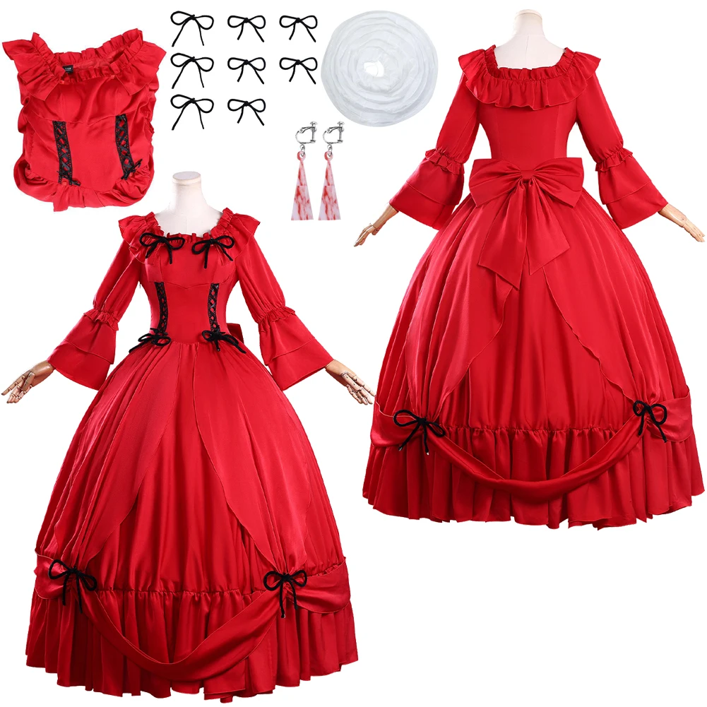 

Аниме May I Ask for One Final Thing Косплей Алый Эль Вандимион Вечеринка Маскировка Ролевая игра Ткань Костюм на Хэллоуин Наряды Костюмы