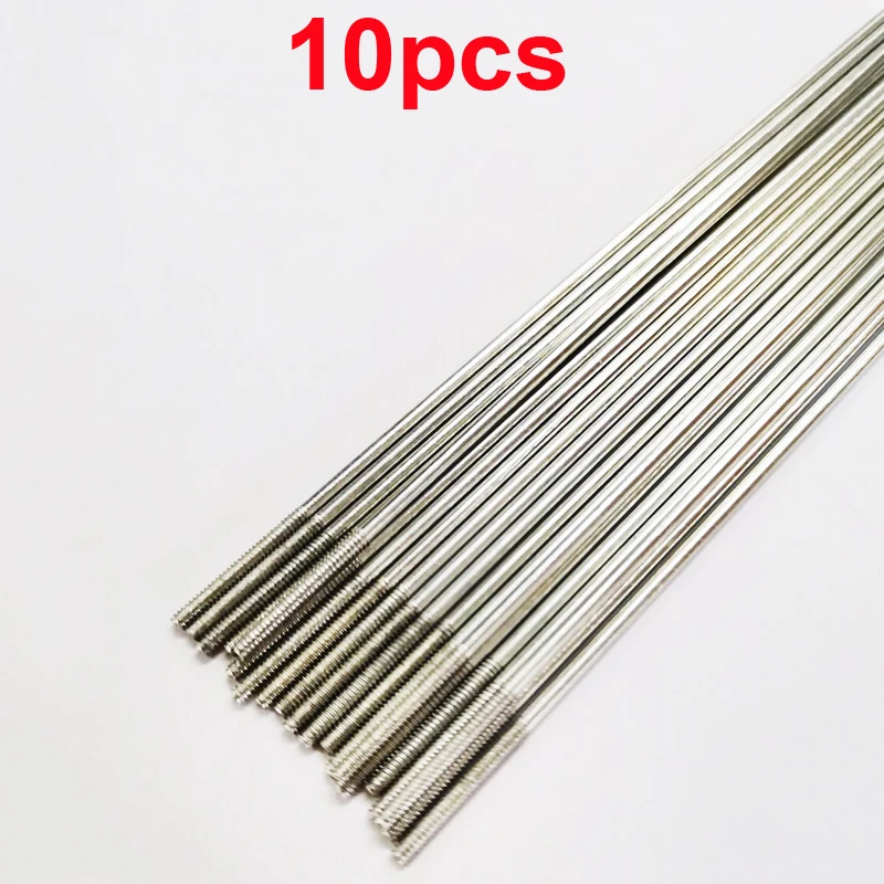 10PCS Dia 1.2mm Steering Gear Tapping Rod Lever Servo Linkage Pushrod Single Thread Rods Bar Studs for RC Aircraft Accessories