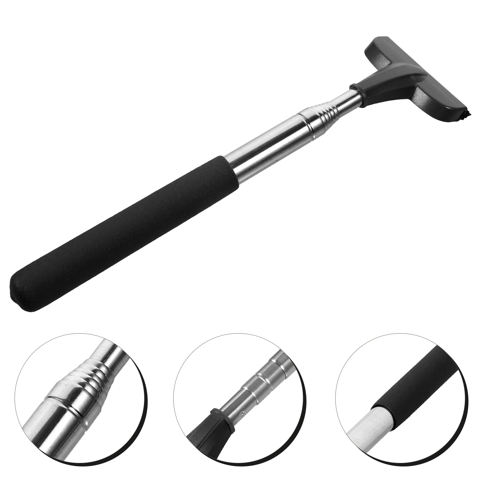 

Black Extendable Car Rearview Mirror Wiper Durable Windshield Cleaner Window Squeegee Long Handle Auto Parts Car Wash Tools