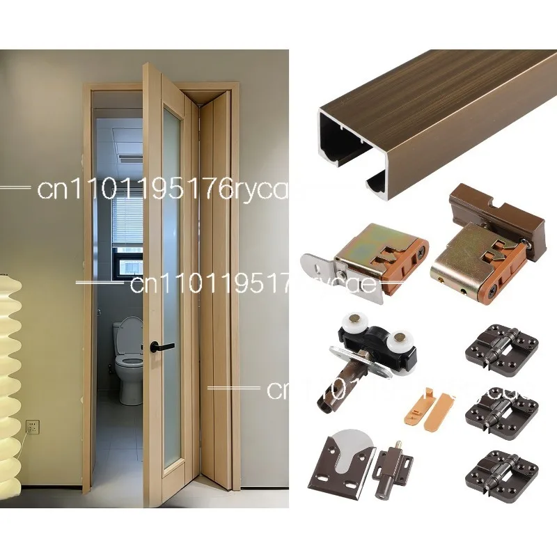 Entry door, bathroom door, folding sliding door, hanging wheel, hanging pulley, track slide, hardware accessories
