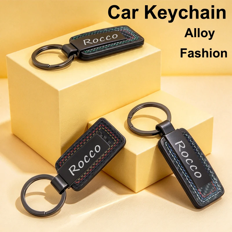 Car Keychain Holder Gift Key Buckle Pendant Simplicity Keyring for Volkswagen VW Rocco Badge Hanging Key Accessory Decoration