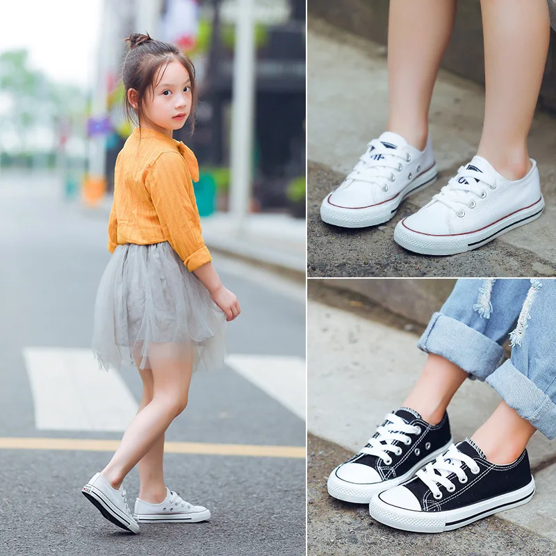 Nuove scarpe da ginnastica di tela per bambini di marca per scarpe Casual sportive per bambini moda scarpe basse per bambini traspiranti scarpe di