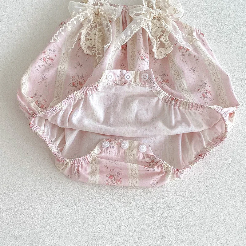 ZOETOPKID 2026 Neue Sommerkleidung für Babys, 0-24 Monate, Prinzessinnen-Bodys, Ärmellose Baumwoll-Druckkleider für Mädchen, Partykleid – Detail 15