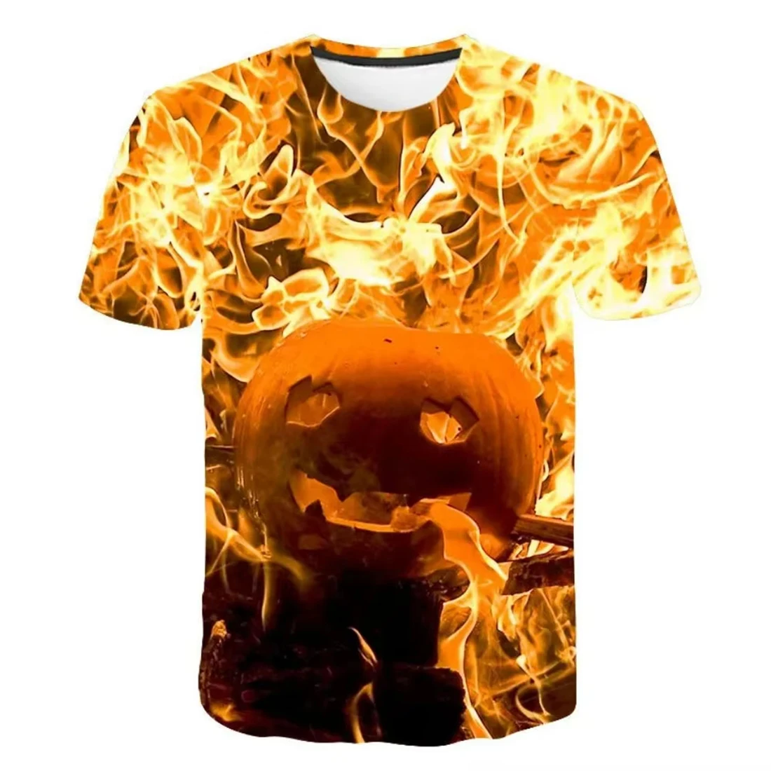 

3d Printed Loose-Sleeved Tee Short-Sleeved Top Summer Men's Personalized Fashion T-Shirt Pattern Printed Short-Sleeved T-Shirt