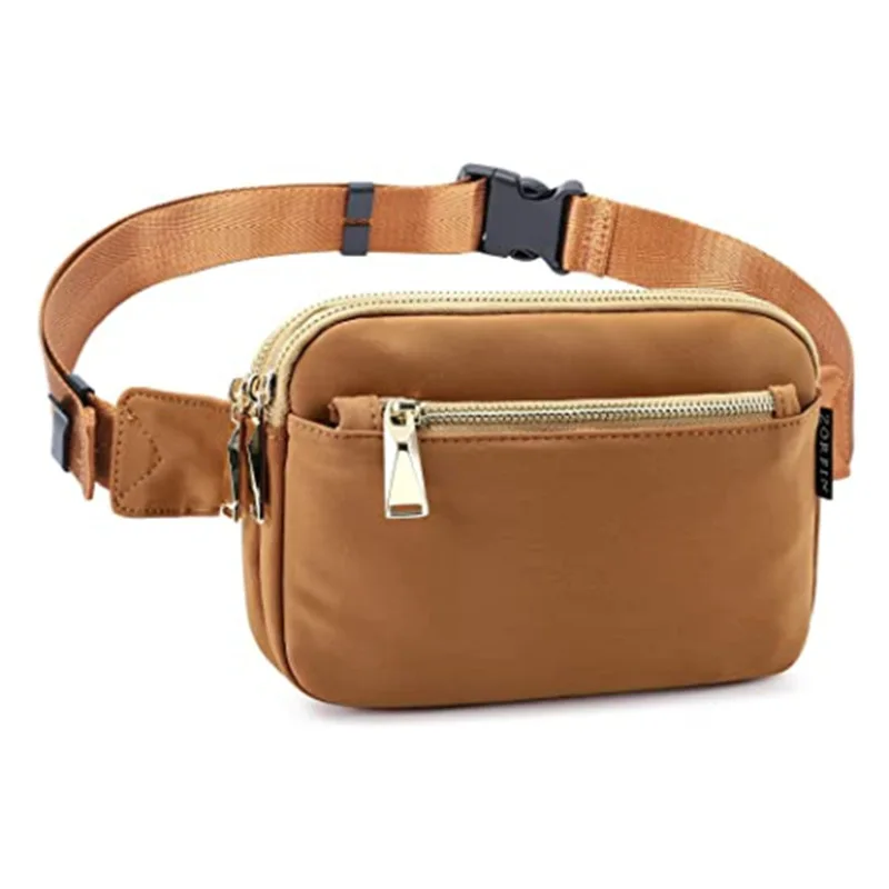 Pacote de Fanny impermeável para mulheres, Bolsa de cintura, Cinto Sacos, Pacote de cintura, Zíper duplo, Bolsa Crossbody, Senhoras Bum Hip Bag, Moda