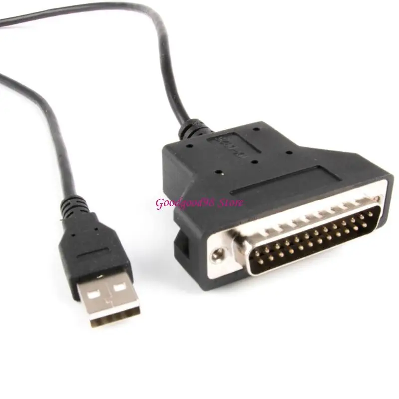 USB to DB25 25Pin Male Converter Cable CP2102 Chip RS232 Cord for Office Printer W8EC