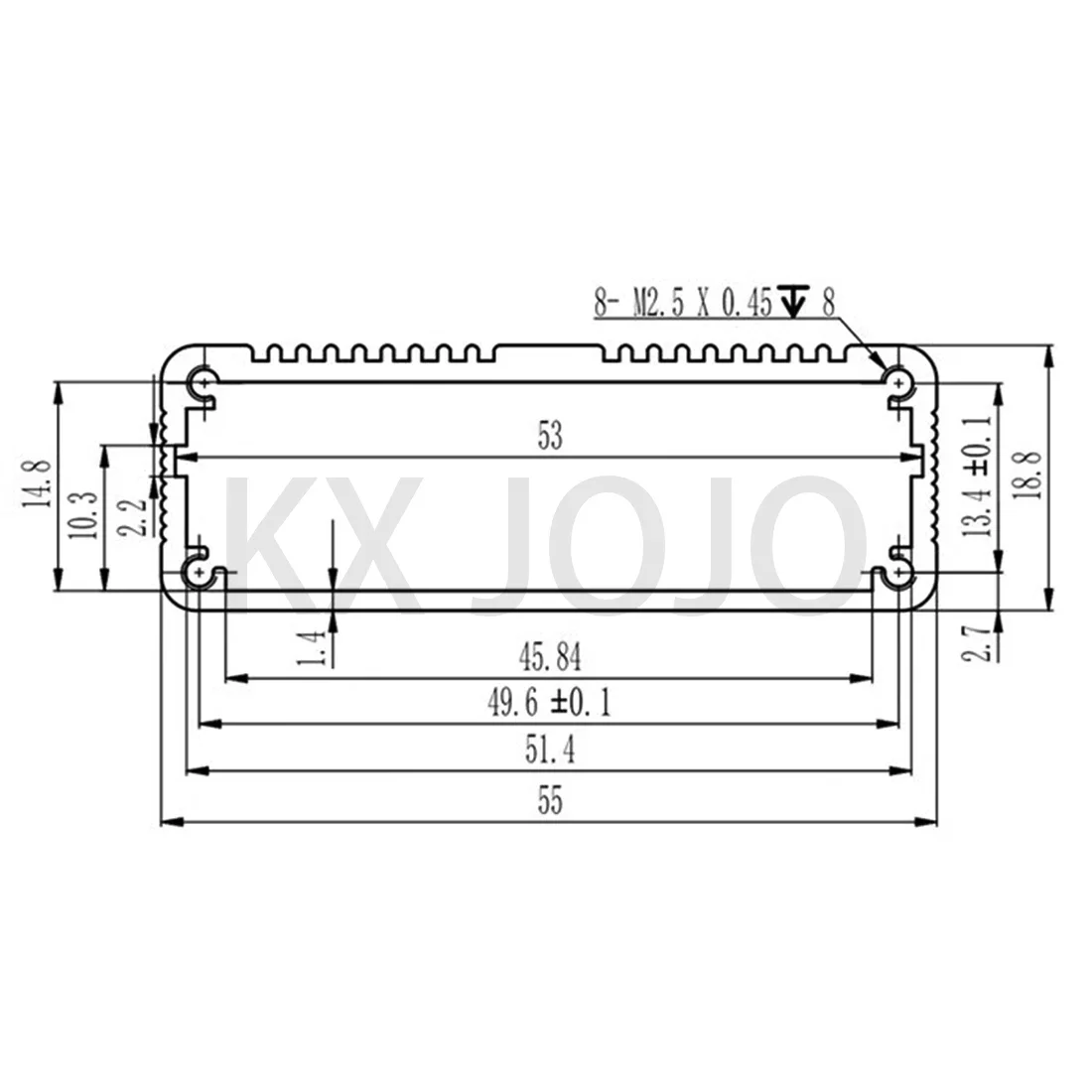 Aluminum Enclosure 55*19*80mm Integrated Waterproof Black Circuit Board Alloy Power Supply DIY