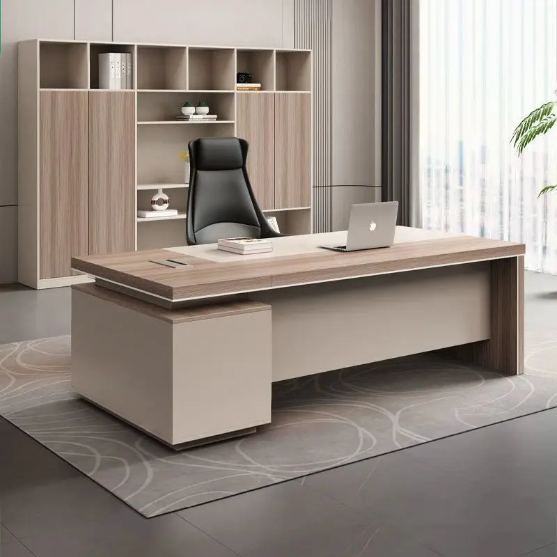 Boss desk simple modern small short cabinet office desk manager desk and chair combination office furniture