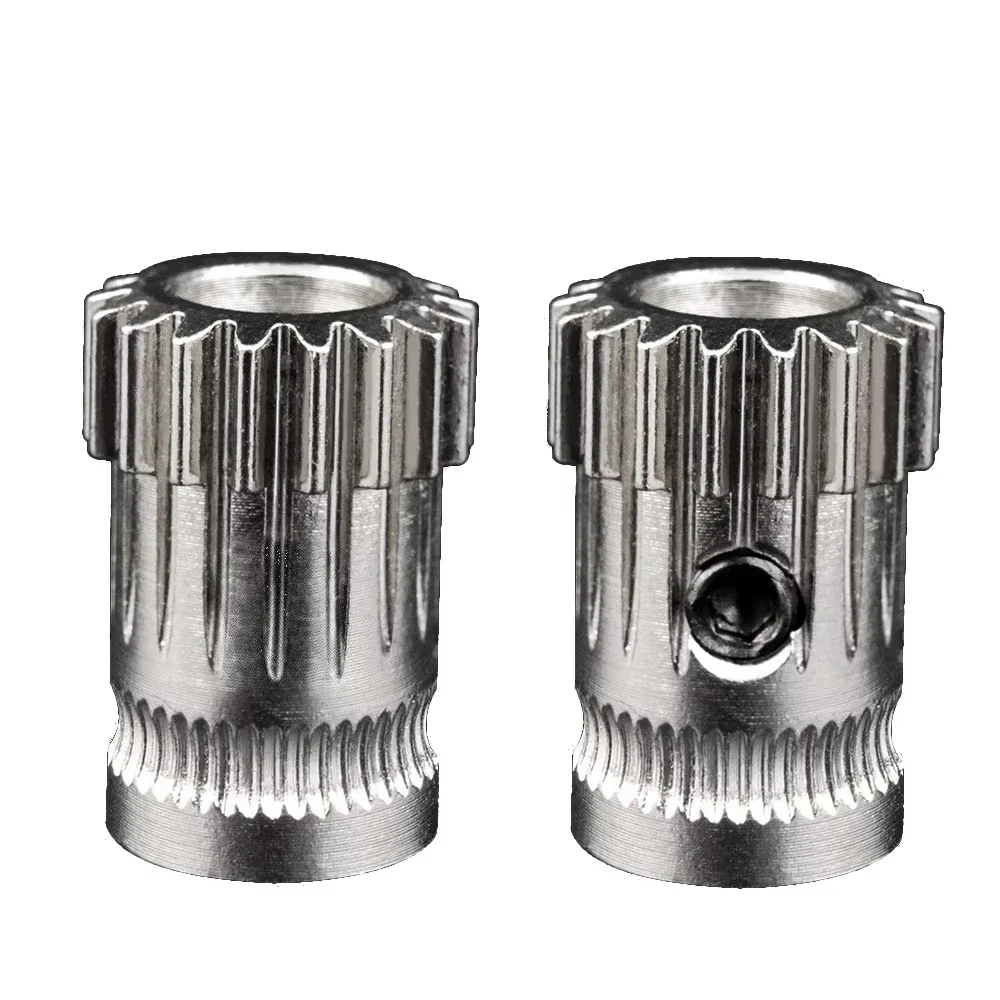Dual Drive เกียร์เหล็กชุบแข็งชุดอัพเกรด Extruder ไดรฟ์เกียร์สําหรับ BMG Extruder สําหรับ Prusa i3 3D เครื่องพิมพ์ Bowden Extruder