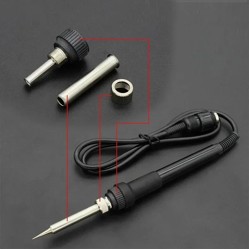 Universal Soldering Iron Welding Station Handle Accessories Three-piece Set 936 / 203H / 205H High Temperature Resistant Sleeve