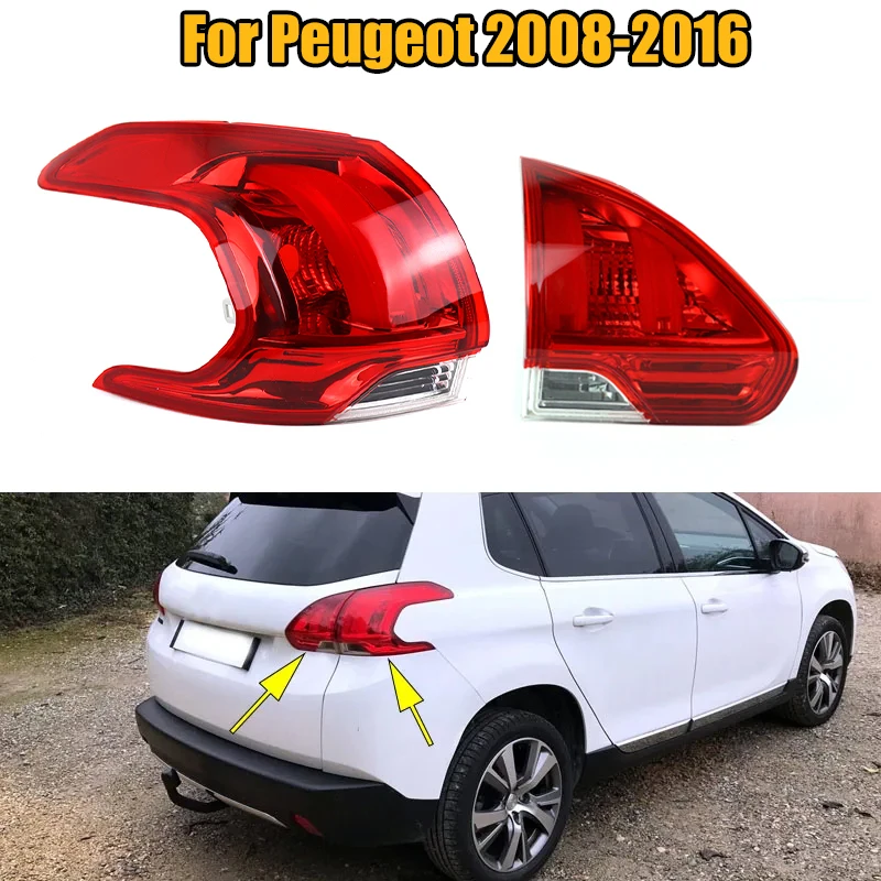 

Left Right Rear Tail Light Assembly Reversing Light Rear Bumper Fog Light For Peugeot 2008 2013 2014 2015 2016