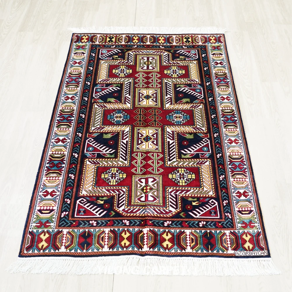 91x152cm Handwoven Silk Tribal Carpet Home Oriental Kid Friendly Villa Rug (BL139)