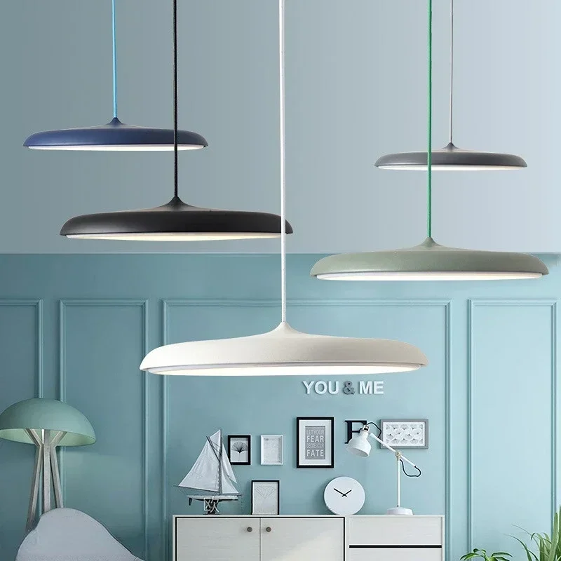 Moderne Ufo Led Hanglamp Ontwerp Ronde Indoor Opknoping Lamp Nordic Keuken Eettafel Woonkamer Home Decor Suspension Lamp