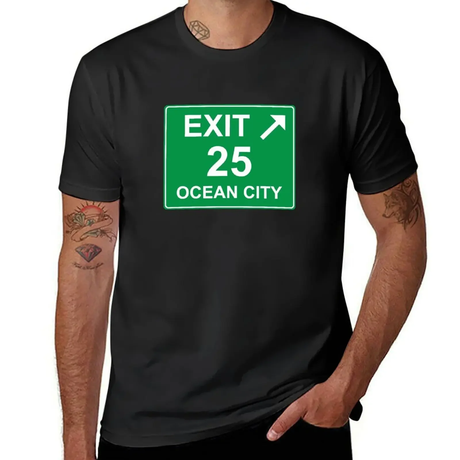 Exit 25 - Ocean City Exit Sign T-Shirt boys animal print cheap stuff sweat shirts, men