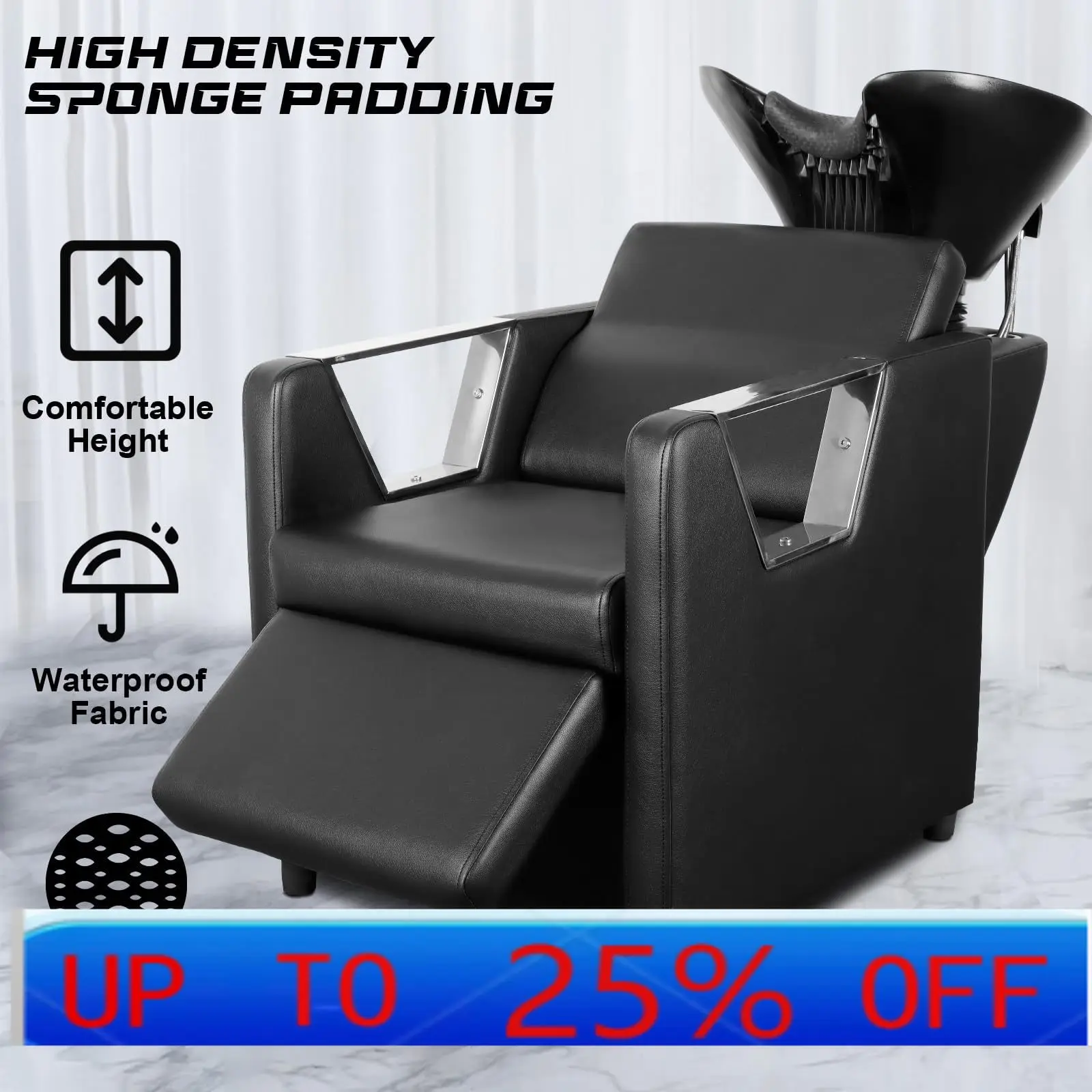 lmm  semi-lying flush bed barber shop special shampoo bed high-end light luxury flush