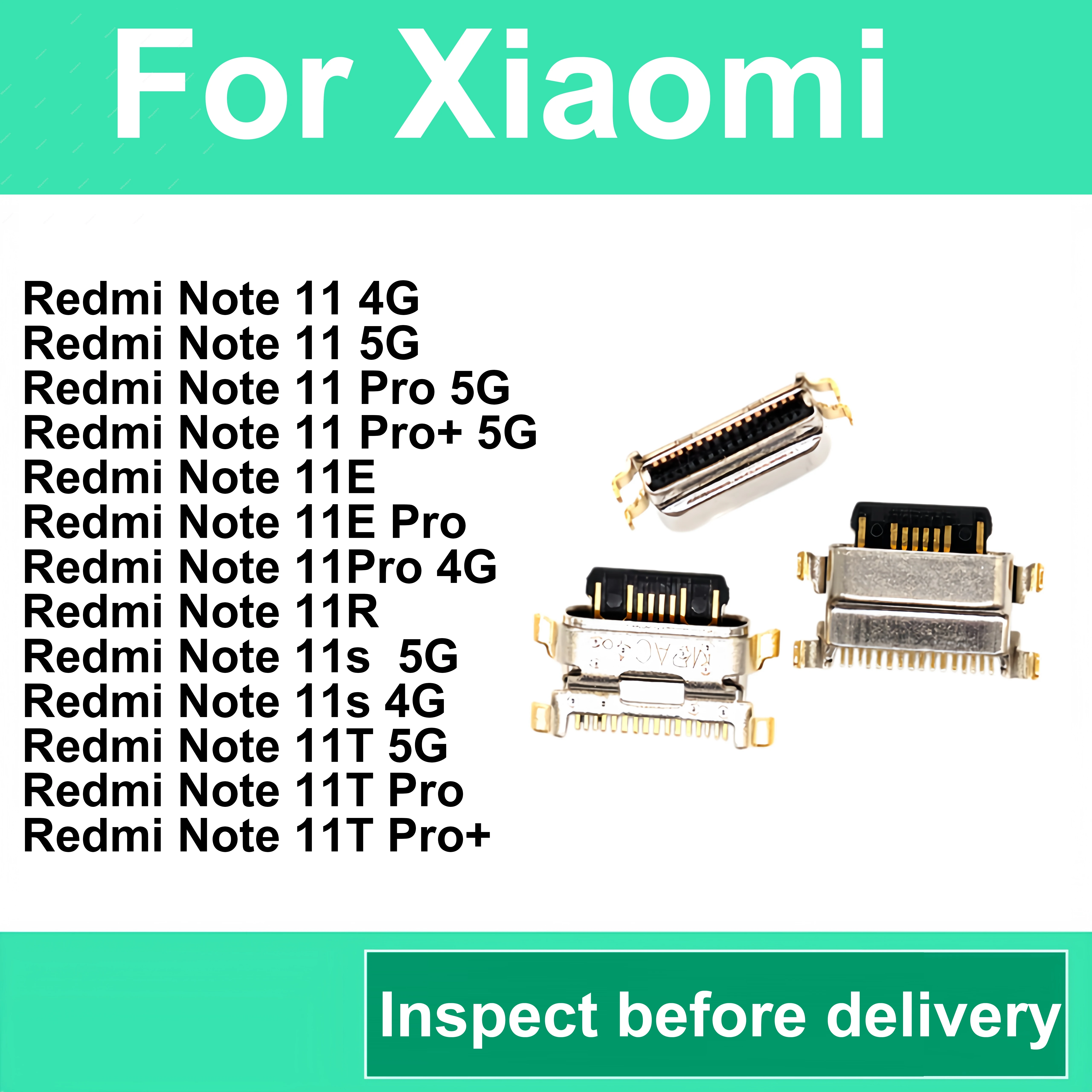 Durability Single Tail Charging Plug For Xiaomi Redmi Note 11 11E 11R 11S 11 SE 11T Pro+ 4G 5G Top Grade Connection Structure