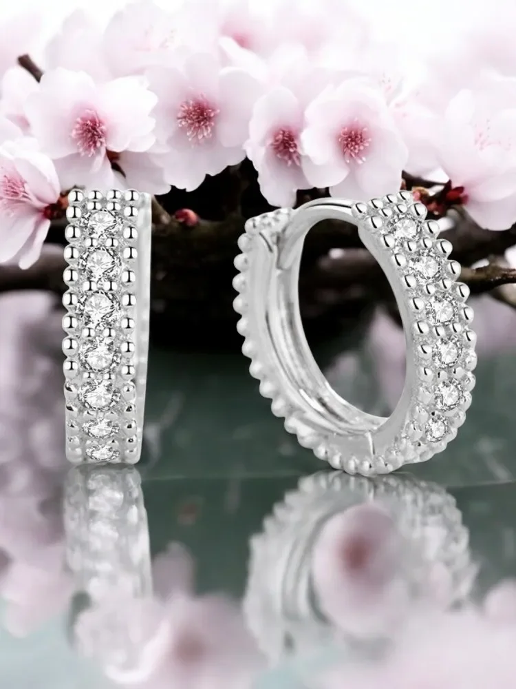 

Серьги из серебра 925 пробы, сертифицированные GRA, женские муассанитовые серьги с инкрустацией цвета D, имитация бриллианта, легкие роскошные ювелирные изделия