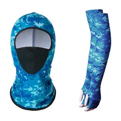 Cycling Motorcycle Mesh Breathable Face Mask Balaclava Outdoor Sports Sunscreen Thumb Sleeve Suit Neck Scraf Riding Headgear