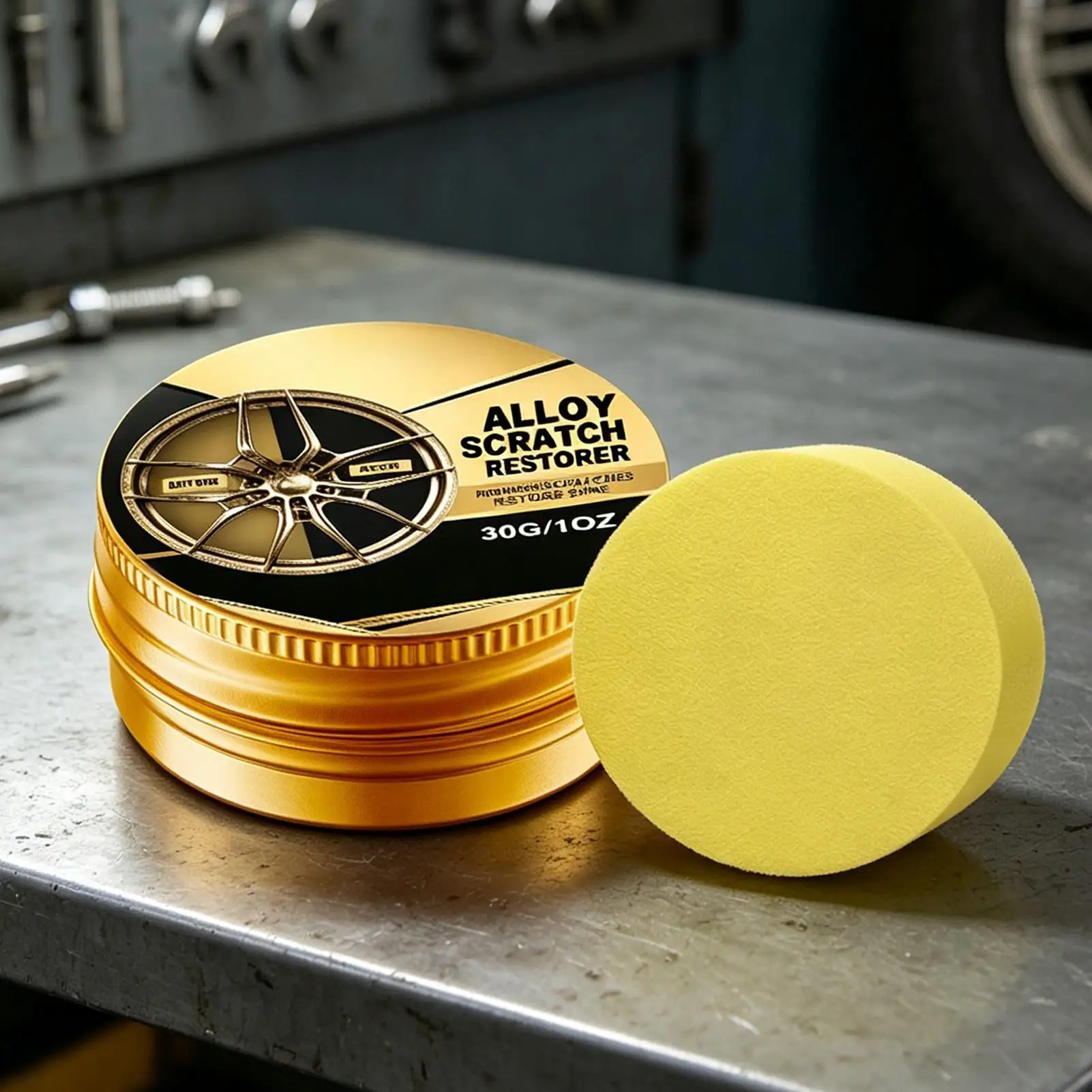 Alloy Wheel Repair Kit 30g Cleaner Polishing Wax Eraser Paint Restorer Car Rim Repair Kit for Auto Automotive Vehicle Motorcycle - view 4