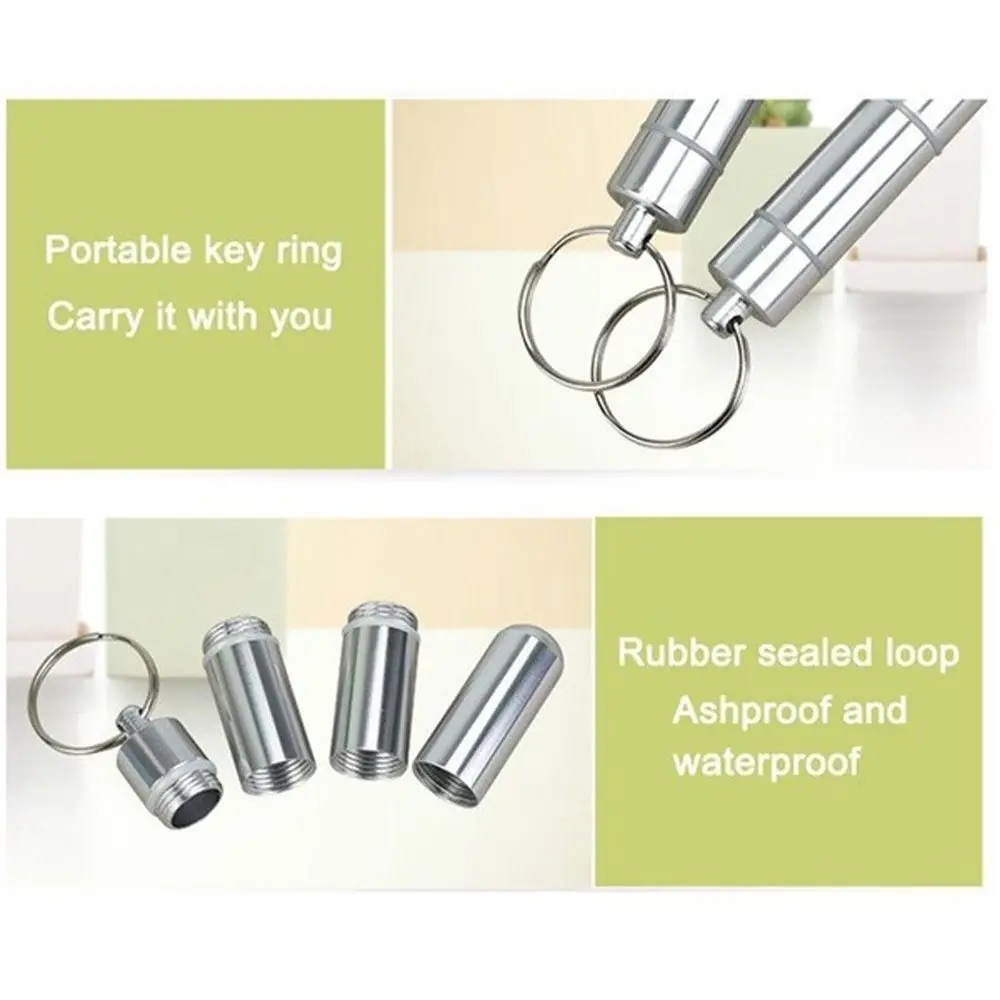 1 قطعة سبائك الألومنيوم المحمولة الطب تخزين حبوب منع الحمل جيب الطب صندوق منظم حاوية حبوب منع الحمل صندوق حبوب